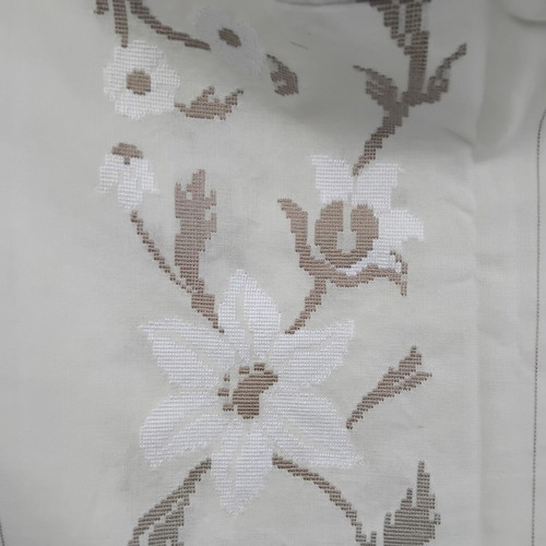 Handmade linen tablecloth with embroidery, 2.45 x 1.65 m