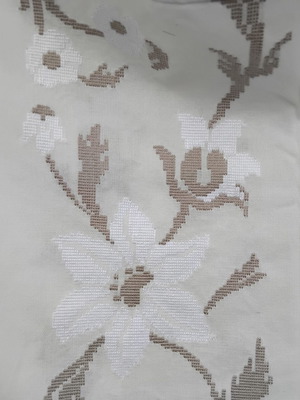Handmade linen tablecloth with embroidery, 2.45 x 1.65 m