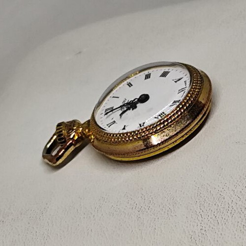 Rotary Vintage Pocket Watch New Old Stock Gold Rose Design