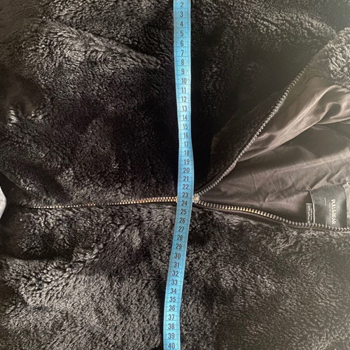 Pull & Bear black medium fur jacket like new