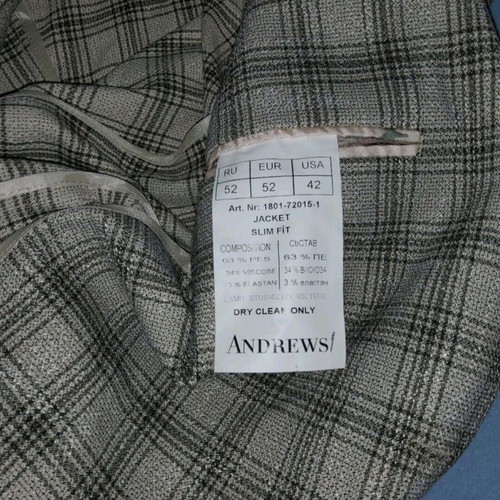 Andrews official men's jacket like new, beige, size L