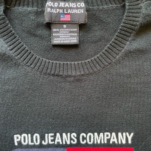 Polo Ralph Lauren Small black, thin knitted spring weave like new