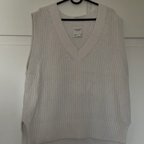 Abercrombie & Fitch vest used, white, size M