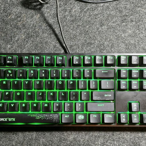 Cooler Master MasterKeys Pro L GeForce GTX Edition mechanical keyboard used