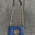 Τσαντάκι ώμου Michael Kors vintage μεταχειρισμένο, μπλε και χρυσαφί