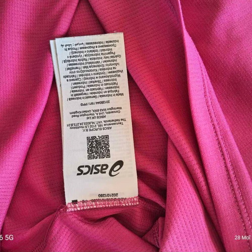 Asics running sports shirt like new, pink, size S