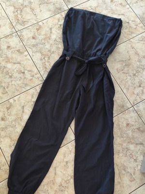 Strapless Jumpsuit used, deep blue, size S by Julia Bergovich