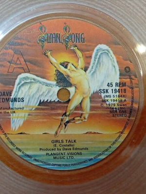 Dave Edmunds Girls Talk 7" Clear Vinyl Rock used