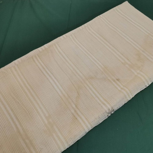 Wool woven bed sheet used, 1930s vintage with wear