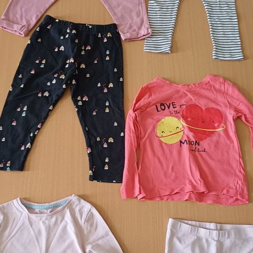 Girls' clothes up to 24 months like new, 17 pieces and 4 sets for 2 years old