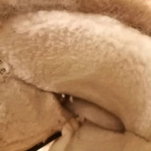Children's boots used with brown synthetic fur, size 29