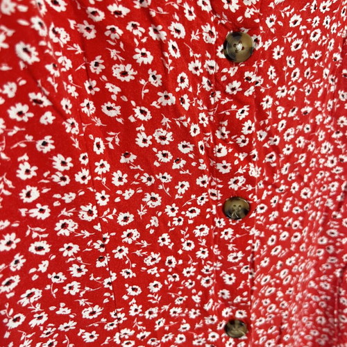 H&M red floral mini dress size EU 38 like new