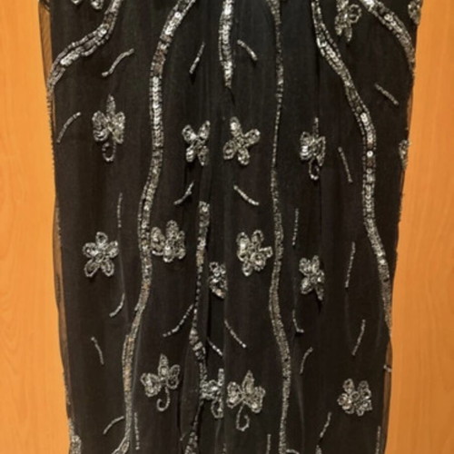 Dress black with stones one size like new