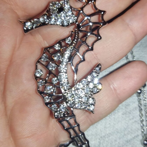 Seahorse necklace new silver