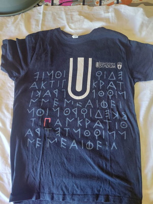 T shirt Panathinaiko Stadium blue, like new, age 13-14