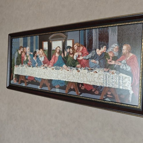 The Last Supper tapestry new, size 136x50 cm, DMC threads
