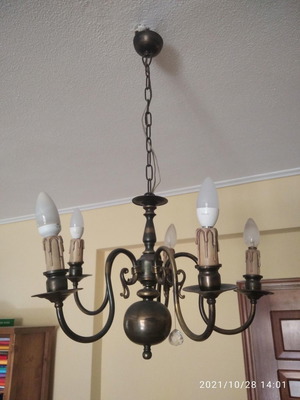 Chandelier 5 candles in excellent condition Gianniotiko