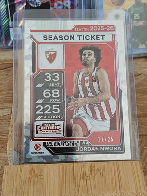 Jordan Nwora Red Star numbered card 17/25 like new