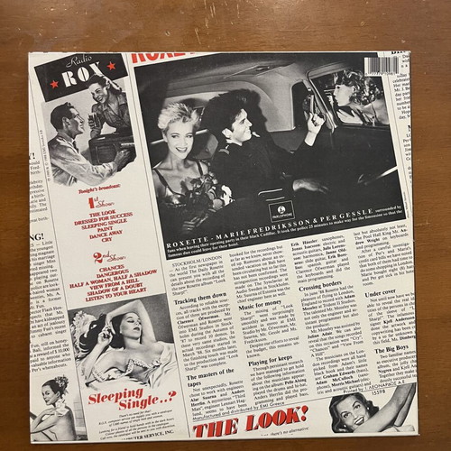 Roxette Look Sharp LP like new, pop genre