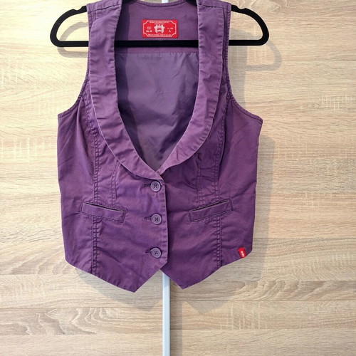 Edc by Esprit purple cotton vest, size Large