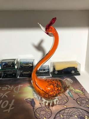 Hand Blown Glass Bird Used, Possibly Murano
