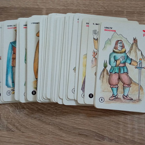 Vintage Taro Tarocco Indovino Dal Negro card deck used, 80 cards