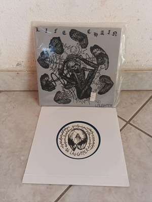 Life Chain No Laughter Blue Vinyl 7'' σαν καινούργιο, punk