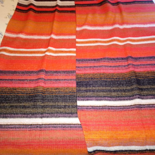 Vintage curtain side panels set of 2 used, heavy jacquard fabric 70x220 cm