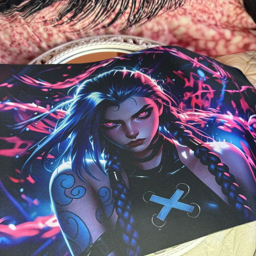 Jinx League of Legends Arcane gaming mousepad like new