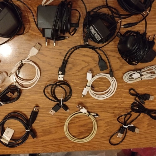 Mobile chargers, handsfree and USB used