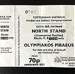  1972 ΤΟΤΕΝΑΜ - ΟΛΥΜΠΙΑΚΟΣ Εισιτήριο Κυπέλλου UEFA 1972-73 - Συλλεκτικά Εισιτήρια