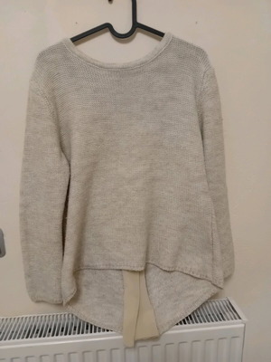 Women's knitted sweater used, beige, size M