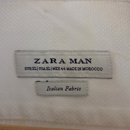 ZARA MAN Premium white dress shirt XL with cufflinks, Italian fabric