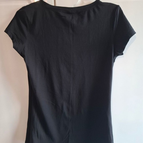 Basic black cotton t-shirt women S/M new wardrobe essential