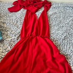 Red one size romper like new