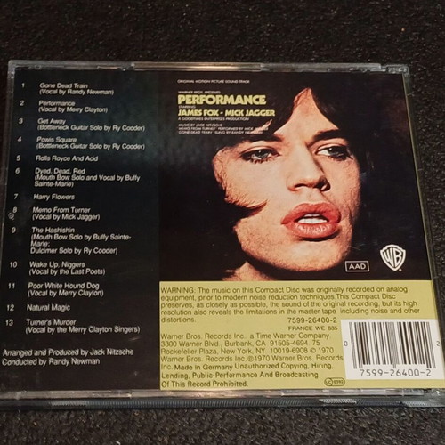 Performance CD used, blues rock soundtrack