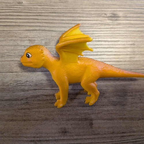 Animal Planet Baby Fire Dragon Figurine like new, yellow