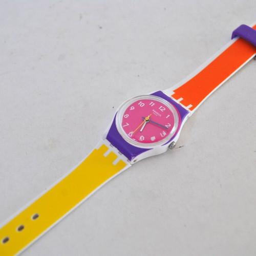 Swatch Sun Through (LW165) vintage wristwatch used, colorful design