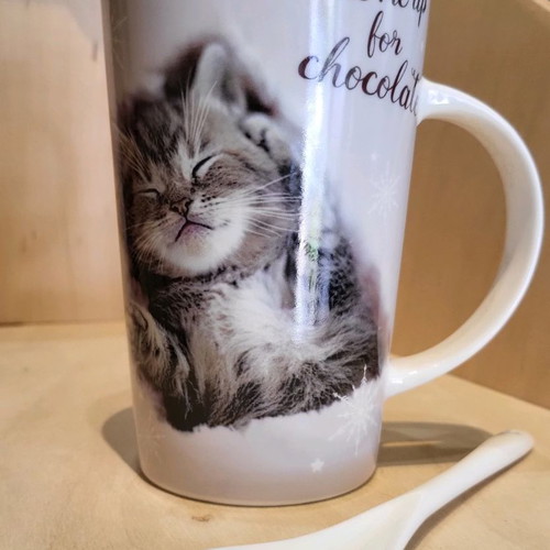 Otter House mug with kitten new