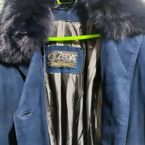 ZEDA Roberto Bertolucci women's castor coat like new, blue