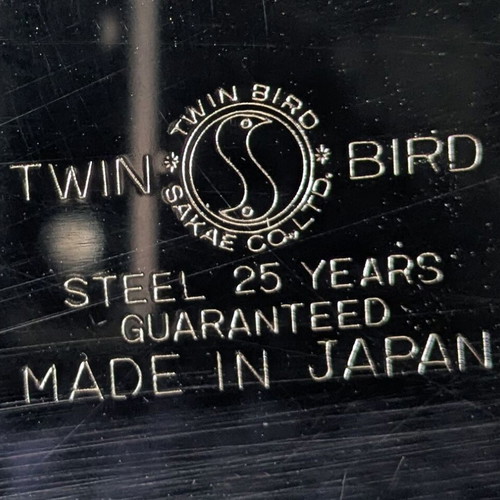 Vintage INOX serving tray used, Twin Bird Made in Japan
