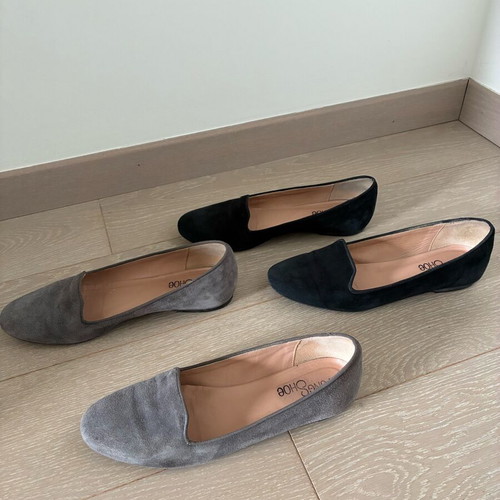 Feng Shoe used ballerinas, pack of 2 pairs, size 39, grey and black