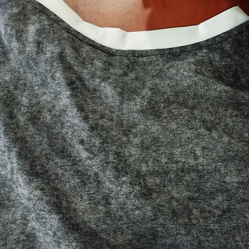 Men's t-shirt 5XL, cotton blend, white and grey