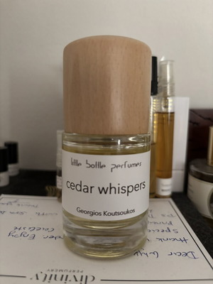 Cedar Whispers by Little Bottle Perfumes used, 48/50ml with box and sample