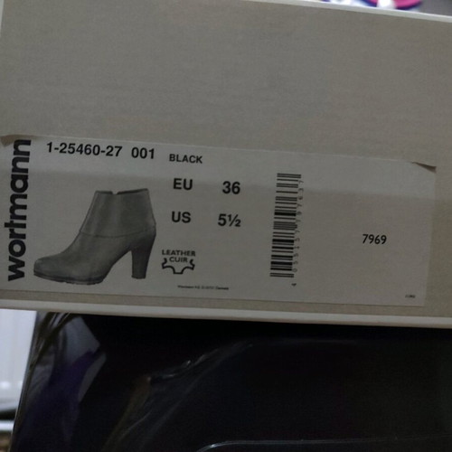 Tamaris women's black boots used, size 36, leather