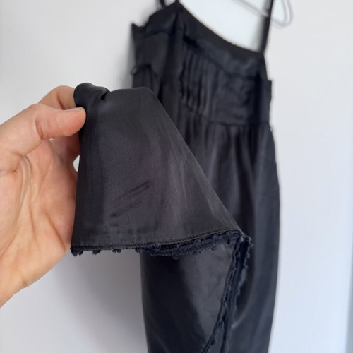 Satin mini dress black like new, size S