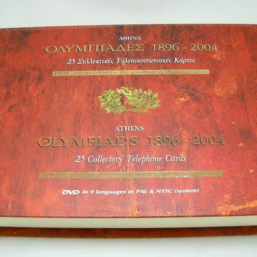 Olympic Games 1896-2004 album new with telephone cards and DVD