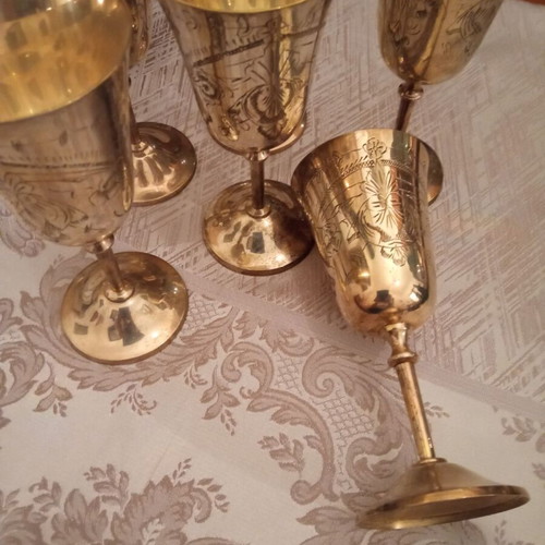 Silver-plated glasses set of 6 like new