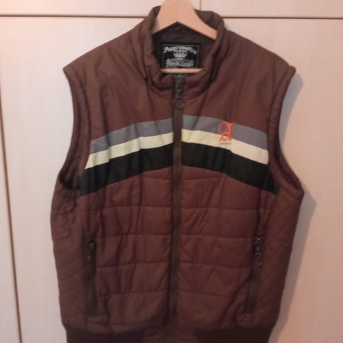 Sleeveless jacket used brown, size Medium