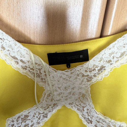 Zara top lingerie like new, yellow, size XS